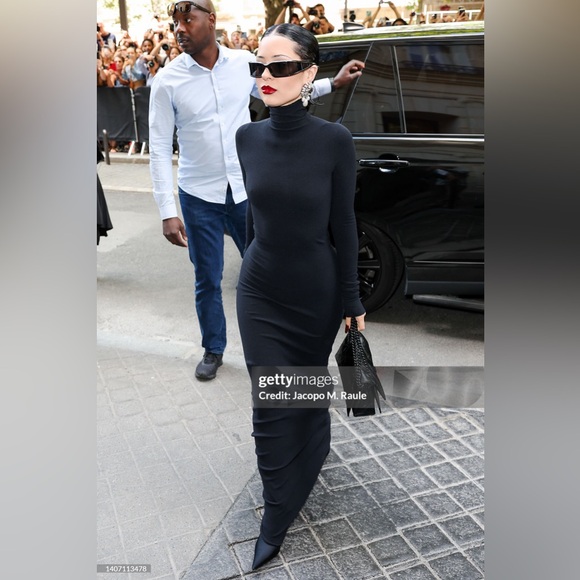 Balenciaga Dresses & Skirts - NWT BALENCIAGA Ribbed-knit turtleneck maxi dress Black Size Medium Authentic